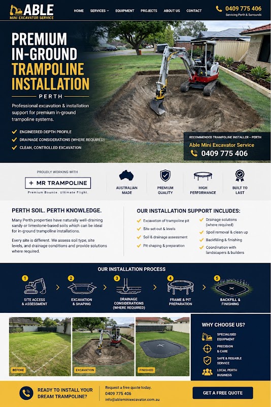 Able Mini Excavator Service work 1