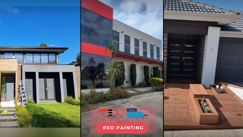 Red painting Au | house Painting | Commercial Painting | Concrete Epoxy work 1