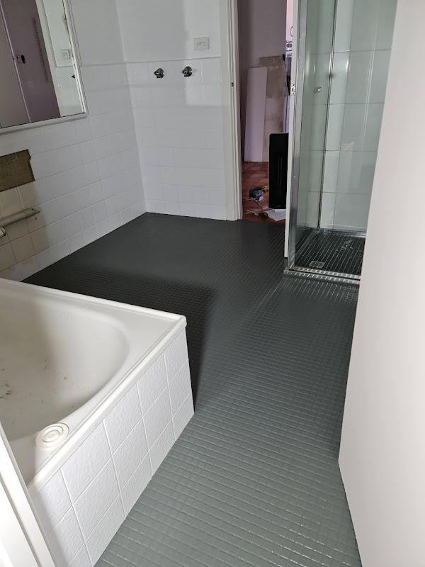 Red painting Au | house Painting | Commercial Painting | Concrete Epoxy project 8